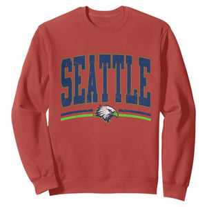 Seattle City Pride Sweatshirt Vintage Game Day Sports Fan Style TS02 Red Print Your Wear