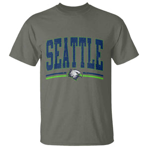 Seattle City Pride T Shirt Vintage Game Day Sports Fan Style TS02 Military Green Print Your Wear