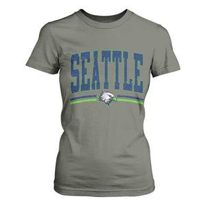 Seattle City Pride T Shirt For Women Vintage Game Day Sports Fan Style TS02 Military Green Print Your Wear