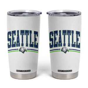 Seattle City Pride Tumbler Cup Vintage Game Day Sports Fan Style TS02 White Print Your Wear