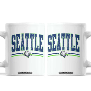 Seattle City Pride Coffee Mug Vintage Game Day Sports Fan Style TS02 White Print Your Wear