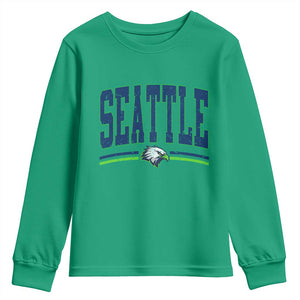 Seattle City Pride Youth Sweatshirt Vintage Game Day Sports Fan Style TS02 Irish Green Print Your Wear