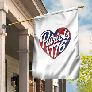 Patriots 1776 Red and Blue Heart Garden Flag Classic Patriotic Sports Fan Style TS02 Print Your Wear