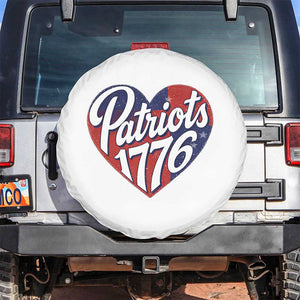 Patriots 1776 Red and Blue Heart Spare Tire Cover Classic Patriotic Sports Fan Style TS02 No hole White Print Your Wear