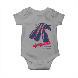Warriors Come Out to Play Baby Onesie Energetic Game Day Patriot Motivation TS02 Sport Gray Print Your Wear