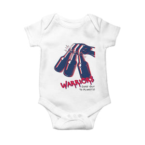 Warriors Come Out to Play Baby Onesie Energetic Game Day Patriot Motivation TS02 White Print Your Wear