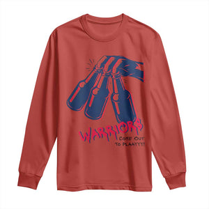 Warriors Come Out to Play Long Sleeve Shirt Energetic Game Day Patriot Motivation TS02 Red Print Your Wear