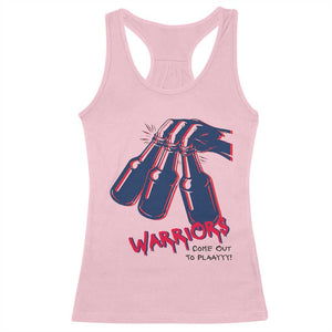 Warriors Come Out to Play Racerback Tank Top Energetic Game Day Patriot Motivation TS02 Light Pink Print Your Wear