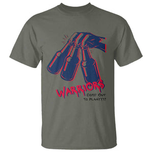 Warriors Come Out to Play T Shirt Energetic Game Day Patriot Motivation TS02 Military Green Print Your Wear