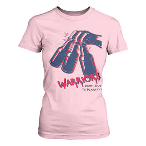 Warriors Come Out to Play T Shirt For Women Energetic Game Day Patriot Motivation TS02 Light Pink Print Your Wear