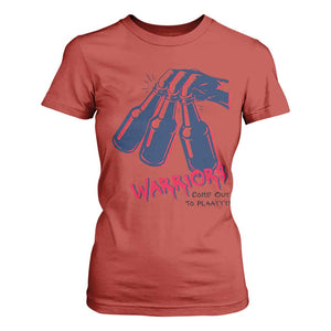 Warriors Come Out to Play T Shirt For Women Energetic Game Day Patriot Motivation TS02 Red Print Your Wear