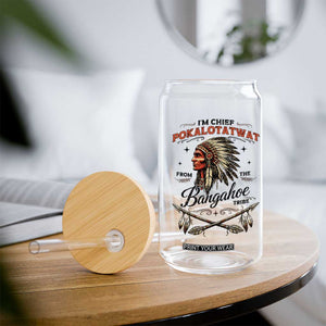 Funny I'm Chief Pokalotatwat from The Tribe Glass Can Indigenous Native American Vintage Headdress TS02 Print Your Wear