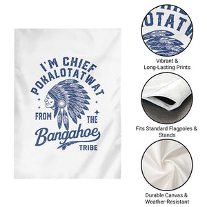 Funny I'm Chief Pokalotatwat from The Tribe Garden Flag Indigenous Native American Headdress TS02 Print Your Wear