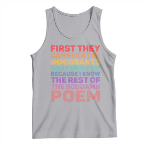 First They Came for The Immigrants Tank Top TS02 Athletic Heather Print Your Wear