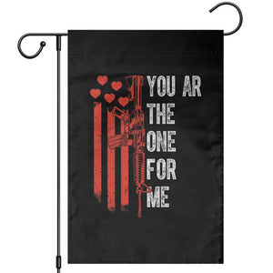 You AR The One for Me Garden Flag Patriotic Valentine Gun Romantic Rifle and Flag TS02 Black Print Your Wear