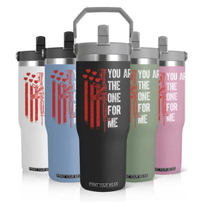 You AR The One for Me Flip Straw Tumbler Patriotic Valentine Gun Romantic Rifle and Flag TS02 Print Your Wear