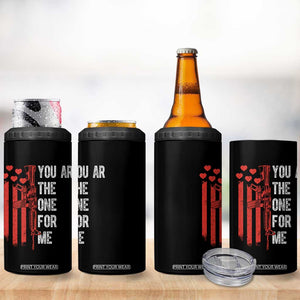 You AR The One for Me 4 in 1 Can Cooler Tumbler Patriotic Valentine Gun Romantic Rifle and Flag TS02 Print Your Wear