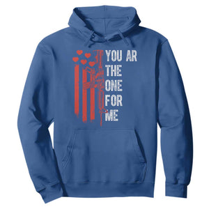 You AR The One for Me Hoodie Patriotic Valentine Gun Romantic Rifle and Flag TS02 Royal Blue Print Your Wear