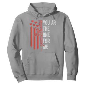 You AR The One for Me Hoodie Patriotic Valentine Gun Romantic Rifle and Flag TS02 Sport Gray Print Your Wear