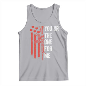 You AR The One for Me Tank Top Patriotic Valentine Gun Romantic Rifle and Flag TS02 Athletic Heather Print Your Wear