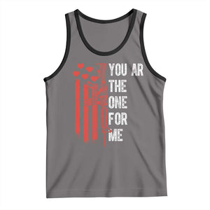 You AR The One for Me Tank Top Patriotic Valentine Gun Romantic Rifle and Flag TS02 Deep Heather Black Print Your Wear
