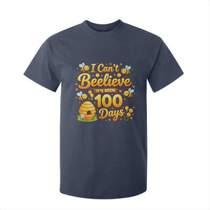 I Can't Believe It's Been 100 Days of School Cute Bee T Shirt For Kid TS02 Navy Print Your Wear