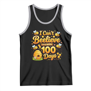 I Can't Believe It's Been 100 Days of School Cute Bee Tank Top TS02 Black Athletic Heather Print Your Wear