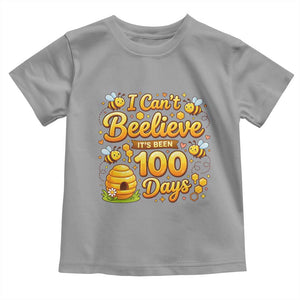 I Can't Believe It's Been 100 Days of School Cute Bee Toddler T Shirt TS02 Sport Gray Print Your Wear