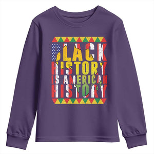 Black History is American History Youth Sweatshirt Patriotic African Pride TS02 Purple Print Your Wear