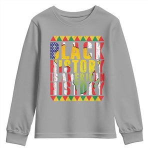 Black History is American History Youth Sweatshirt Patriotic African Pride TS02 Sport Gray Print Your Wear