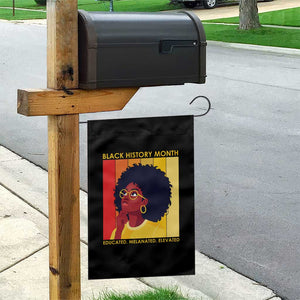 Black History Month Afro Woman Garden Flag Educated Melanated Elevated African American Empowerment TS02 Print Your Wear