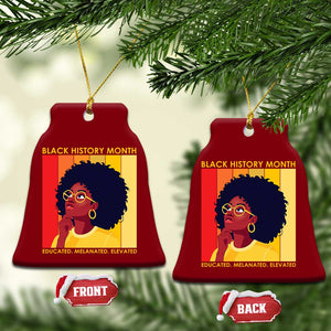 Black History Month Afro Woman Ceramic Ornament Educated Melanated Elevated African American Empowerment TS02 Print Your Wear