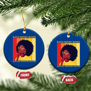 Black History Month Afro Woman Ceramic Ornament Educated Melanated Elevated African American Empowerment TS02 1pc Blue Print Your Wear
