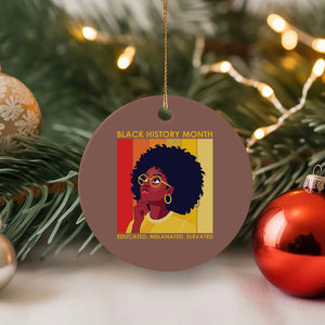 Black History Month Afro Woman Ceramic Ornament Educated Melanated Elevated African American Empowerment TS02 1pc Mocha Print Your Wear