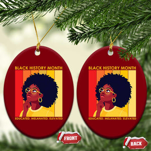 Black History Month Afro Woman Ceramic Ornament Educated Melanated Elevated African American Empowerment TS02 Print Your Wear