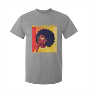 Black History Month Afro Woman T Shirt For Kid Educated Melanated Elevated African American Empowerment TS02 Sport Gray Print Your Wear