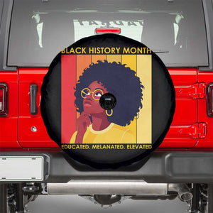 Black History Month Afro Woman Spare Tire Cover Educated Melanated Elevated African American Empowerment TS02 Black Print Your Wear