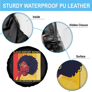 Black History Month Afro Woman Spare Tire Cover Educated Melanated Elevated African American Empowerment TS02 Print Your Wear