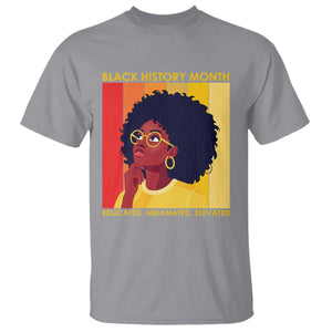 Black History Month Afro Woman T Shirt Educated Melanated Elevated African American Empowerment TS02 Sport Gray Print Your Wear