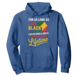I Am Black History I Exist for a Lifetime Hoodie Black Pride African American Empowerment TS02 Royal Blue Print Your Wear