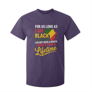 I Am Black History I Exist for a Lifetime T Shirt For Kid Black Pride African American Empowerment TS02 Purple Print Your Wear