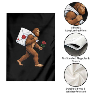 Funny Valentine Bigfoot with Heart Sack Bag Garden Flag Romantic Sasquatch Love Letter Valentines Day TS02 Print Your Wear