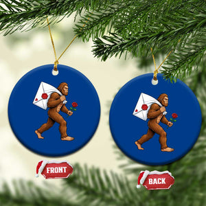 Funny Valentine Bigfoot with Heart Sack Bag Ceramic Ornament Romantic Sasquatch Love Letter Valentines Day TS02 1pc Blue Print Your Wear