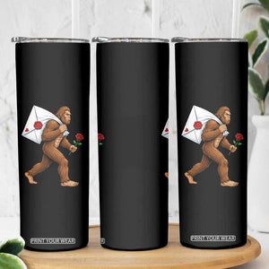 Funny Valentine Bigfoot with Heart Sack Bag Skinny Tumbler Romantic Sasquatch Love Letter Valentines Day TS02 Print Your Wear