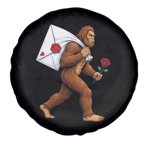 Funny Valentine Bigfoot with Heart Sack Bag Spare Tire Cover Romantic Sasquatch Love Letter Valentines Day TS02 Print Your Wear