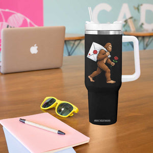 Funny Valentine Bigfoot with Heart Sack Bag Tumbler With Handle Romantic Sasquatch Love Letter Valentines Day TS02 Print Your Wear