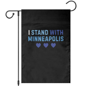 I Stand With Minneapolis Garden Flag Blue Heart Solidarity Support Minnesota Strong TS02 Black Print Your Wear