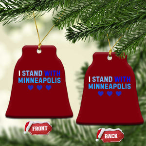 I Stand With Minneapolis Ceramic Ornament Blue Heart Solidarity Support Minnesota Strong TS02 Print Your Wear