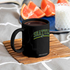Vintage Seattle Pride Retro Varsity Athletic Style Graphic Coffee Mug Game Day Sports Fan