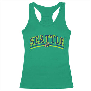 Vintage Seattle Pride Retro Varsity Athletic Style Graphic Racerback Tank Top Game Day Sports Fan